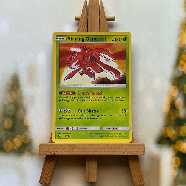Thẻ hình Pokemon Shining Genesect 9/73 - Lá bài lẻ Shining Legends Shiny Holo Rare tiếng Anh chính hãng