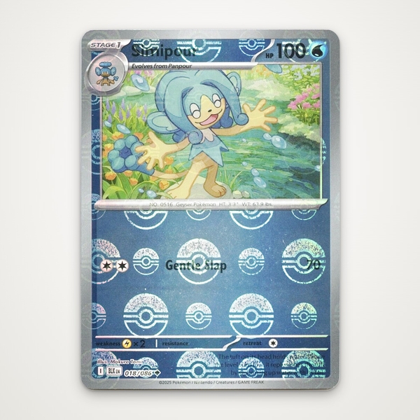 Thẻ hình Pokemon Simipour 018/086 - Lá bài lẻ Black Bolt Uncommon Poke Ball Holo tiếng Anh chính hãng ảnh 2