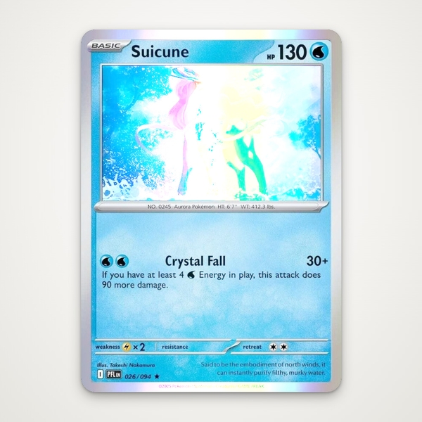 Thẻ hình Pokemon Suicune 026/094 - Lá bài lẻ Phantasmal Flames Holo Rare Reverse Holo tiếng Anh chính hãng ảnh 2