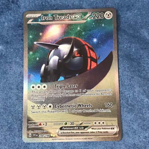 Thẻ hình Pokemon Iron Treads Ex 248/198 - Lá bài lẻ Scarlet & Violet Base Set Special Illustration Rare tiếng Anh chính hãng ảnh 4