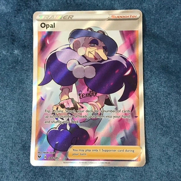 Thẻ hình Pokemon Opal 184/185 - Lá bài lẻ Full Art Ultra Rare tiếng Anh chính hãng ảnh 2