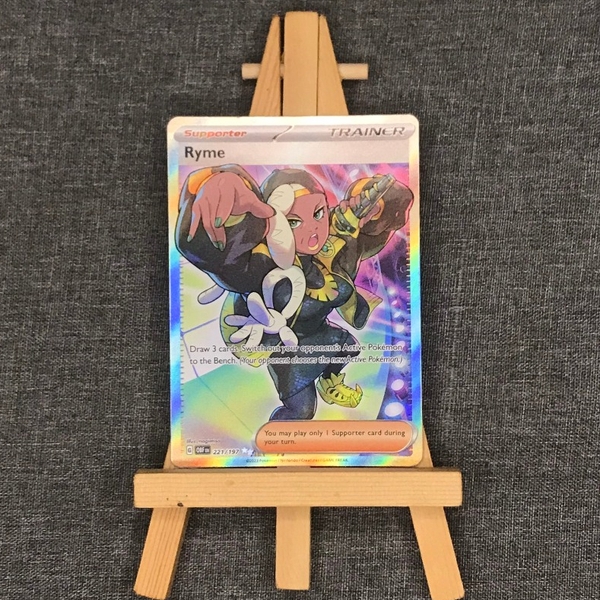 Thẻ hình Pokemon Ryme 221/197 - Lá bài lẻ Obsidian Flames Full Art Secret Rare tiếng Anh chính hãng