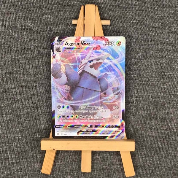 Thẻ hình Pokemon Aggron VMAX 097/172  - Lá bài lẻ Brilliant Stars Ultra Rare tiếng Anh chính hãng