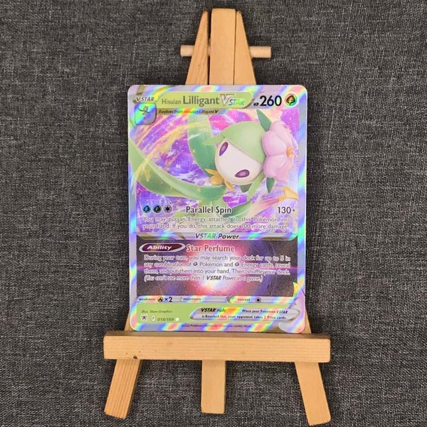 Thẻ hình Pokemon Hisuian Lilligant VSTAR 018/189 - Lá bài lẻ Astral Radiance Ultra Rare tiếng Anh chính hãng ảnh 2