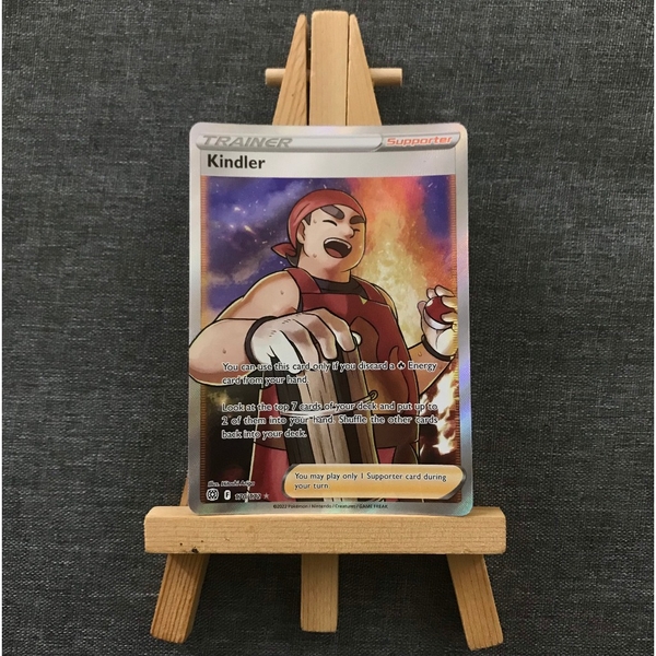 Thẻ hình Pokemon Kindler 170/172  - Lá bài lẻ Full Art Ultra Rare tiếng Anh chính hãng ảnh 2