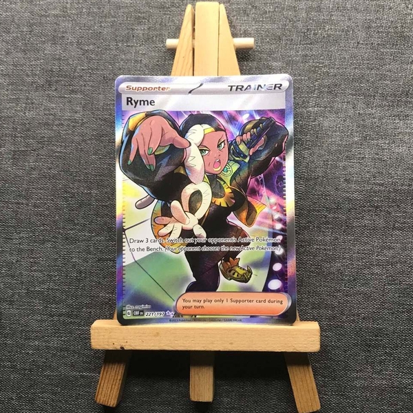 Thẻ hình Pokemon Ryme 221/197 - Lá bài lẻ Obsidian Flames Full Art Secret Rare tiếng Anh chính hãng ảnh 2