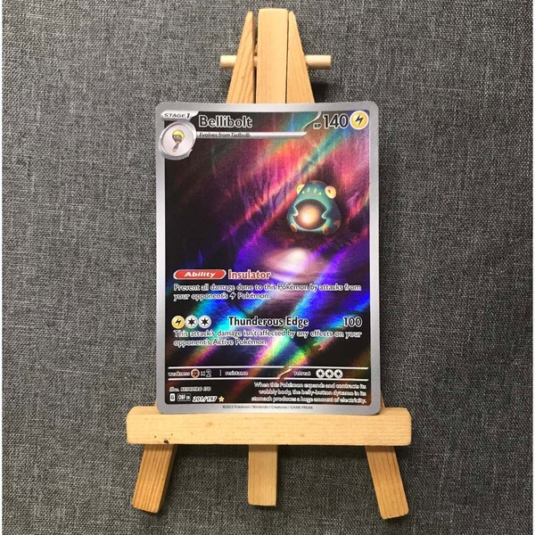 Thẻ hình Pokemon Bellibolt 201/197 - Lá bài lẻ Obsidian Flames Illustration Rare tiếng Anh chính hãng ảnh 4