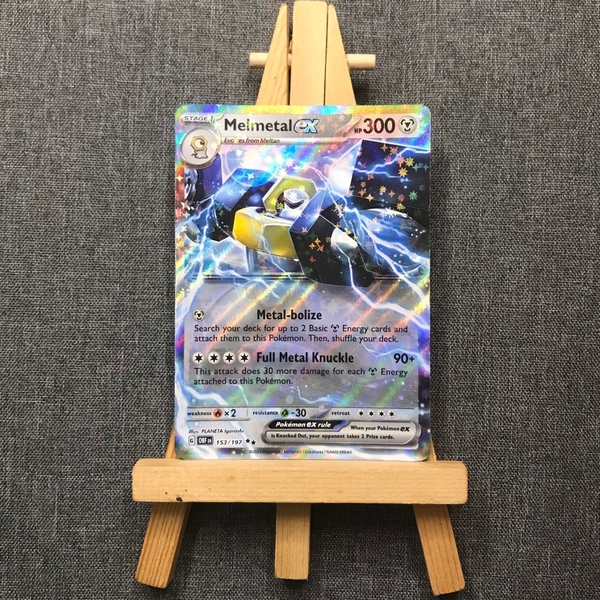 Thẻ hình Pokemon Melmetal ex 153/197 - Lá bài Scarlet & Violet: Obsidian Flames Ultra Rare tiếng Anh chính hãng ảnh 3