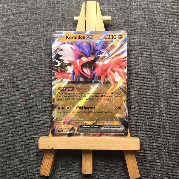 Thẻ hình Pokemon Koraidon ex 125/198 - Lá bài Scarlet & Violet Base Set Ultra Rare tiếng Anh chính hãng ảnh 2