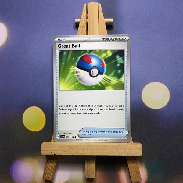 Thẻ hình Pokemon Great Ball 183/193 - Lá bài lẻ Scarlet Violet Paldea Evolved Common Reverse Holo tiếng Anh ảnh 5