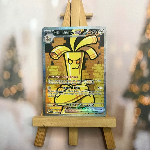 Thẻ hình Pokemon Gholdengo ex 252/182 - Lá bài lẻ Paradox Rift Special Illustration Rare tiếng Anh chính hãng ảnh 4