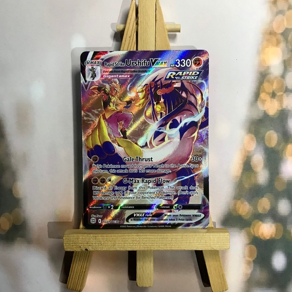 Thẻ hình Pokemon Rapid Strike Urshifu VMAX TG21/TG30 - Lá bài lẻ Ultra Rare tiếng Anh chính hãng ảnh 2