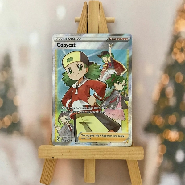 Thẻ hình Pokemon Copycat 200/203 - Lá bài lẻ Full Art Ultra Rare tiếng Anh chính hãng ảnh 2
