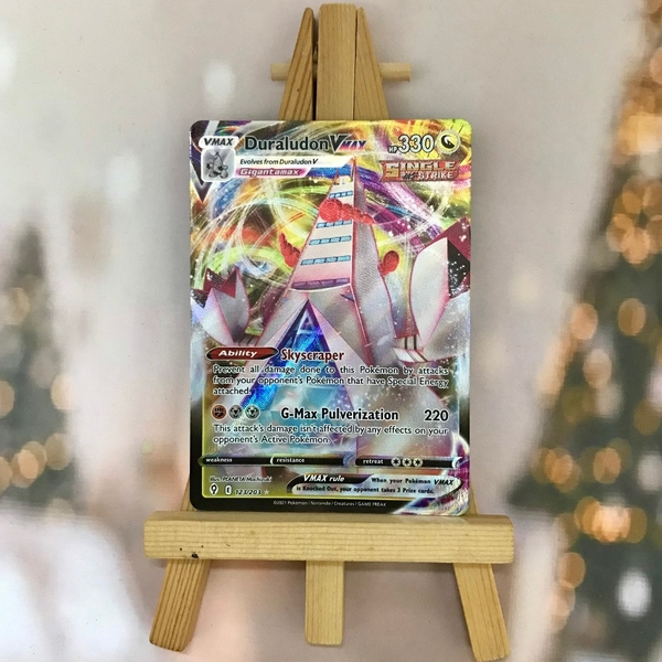Thẻ hình Pokemon Duraludon VMAX 123/203 - Lá bài lẻ Evolving Skies Ultra Rare tiếng Anh chính hãng