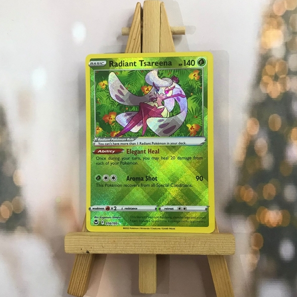 Thẻ hình Pokemon Radiant Tsareena 016/195 - Lá bài Sword & Shield: Silver Tempest Radiant Rare tiếng Anh chính hãng ảnh 2