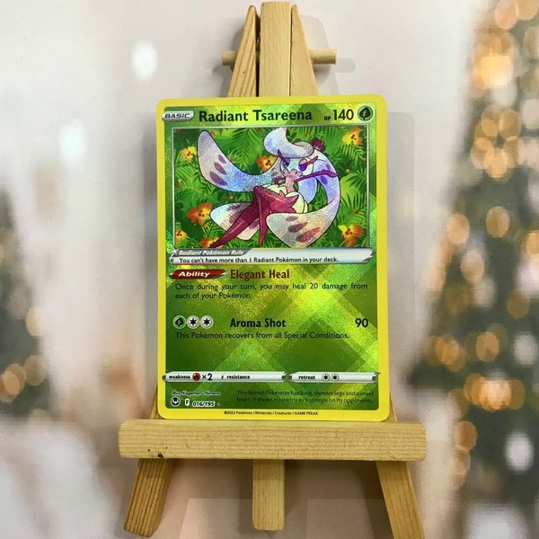 Thẻ hình Pokemon Radiant Tsareena 016/195 - Lá bài Sword & Shield: Silver Tempest Radiant Rare tiếng Anh chính hãng ảnh 3