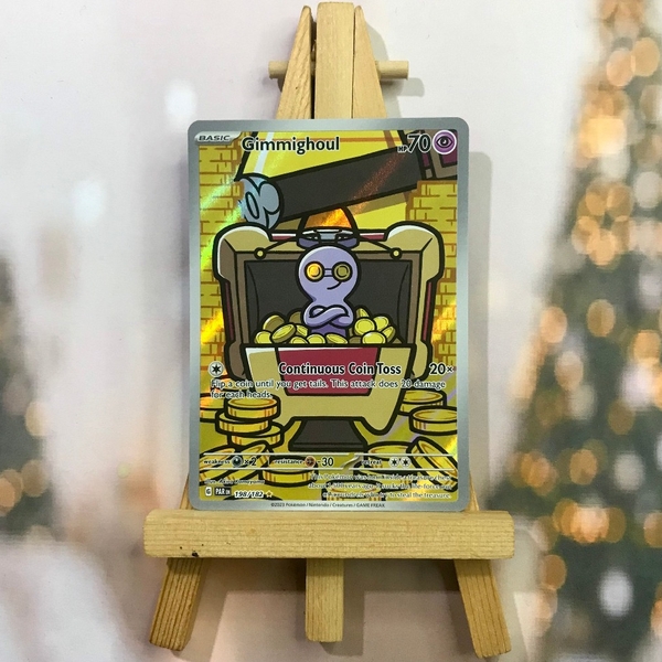 Thẻ hình Pokemon Gimmighoul 198/182 - Lá bài lẻ Paradox Rift Illustration Rare tiếng Anh chính hãng ảnh 4