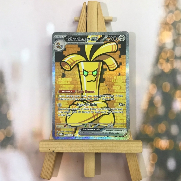 Thẻ hình Pokemon Gholdengo ex 252/182 - Lá bài lẻ Paradox Rift Special Illustration Rare tiếng Anh chính hãng ảnh 5