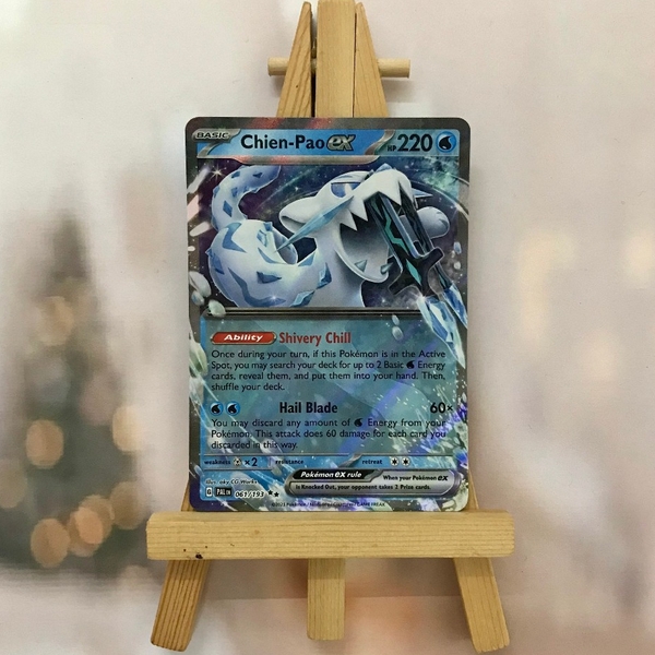 Thẻ hình Pokemon Chien-Pao ex 061/193 - Lá bài Paldea Evolved Ultra Rare tiếng Anh chính hãng ảnh 2