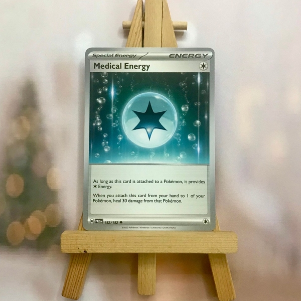 Thẻ hình Pokemon Medical Energy 182/182 - Lá bài Scarlet&Violet Paradox Rift Uncommon Reverse Holo tiếng Anh chính hãng ảnh 5