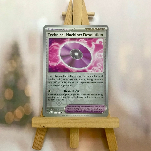 Thẻ hình Pokemon Technical Machine: Devolution 177/182 - Lá bài lẻ Paradox Rift Uncommon Reverse Holo tiếng Anh chính hãng ảnh 2