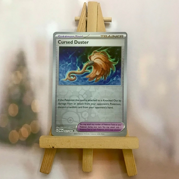 Thẻ hình Pokemon Cursed Duster 161/182 - Lá bài Scarlet&Violet Paradox Rift Uncommon Reverse Holo tiếng Anh chính hãng ảnh 4