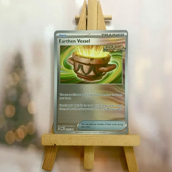 Thẻ hình Pokemon Earthen Vessel 163/182 - Lá bài lẻ Scarlet Violet Paradox Rift Uncommon Reverse Holo tiếng Anh ảnh 4