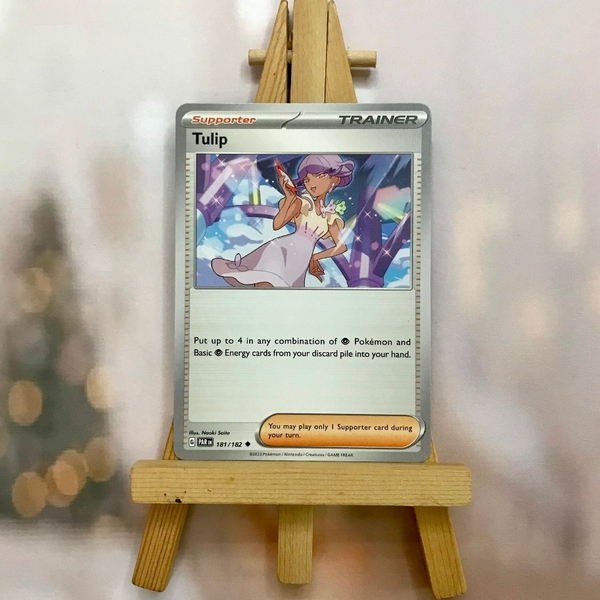Thẻ hình Pokemon Tulip 181/182 - Lá bài lẻ Paradox Rift Uncommon Reverse Holo tiếng Anh chính hãng ảnh 4