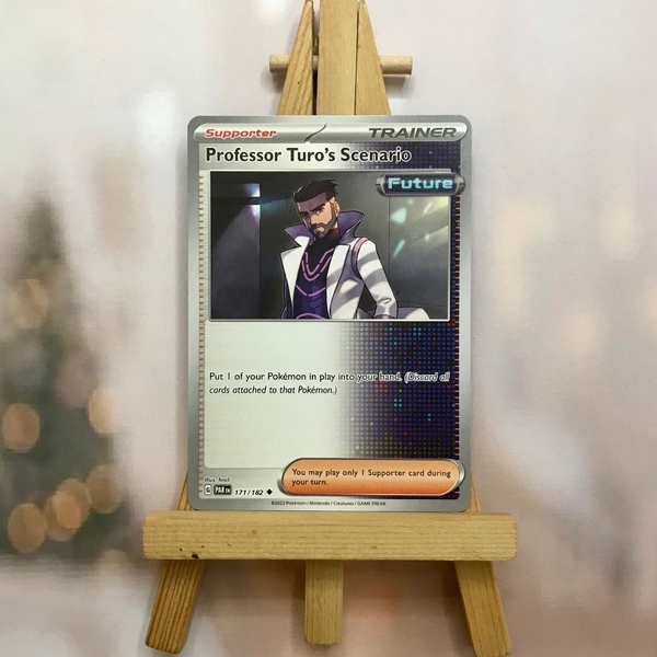 Thẻ hình Pokemon Professor Turo's Scenario 171/182 - Lá bài SVE Paradox Rift Uncommon Reverse Holo tiếng Anh chính hãng ảnh 4