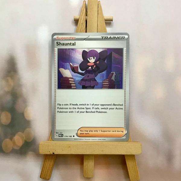 Thẻ hình Pokemon Shauntal 174/182 - Lá bài lẻ Paradox Rift Uncommon Reverse Holo tiếng Anh chính hãng ảnh 4