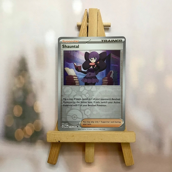 Thẻ hình Pokemon Shauntal 174/182 - Lá bài lẻ Paradox Rift Uncommon Reverse Holo tiếng Anh chính hãng ảnh 3