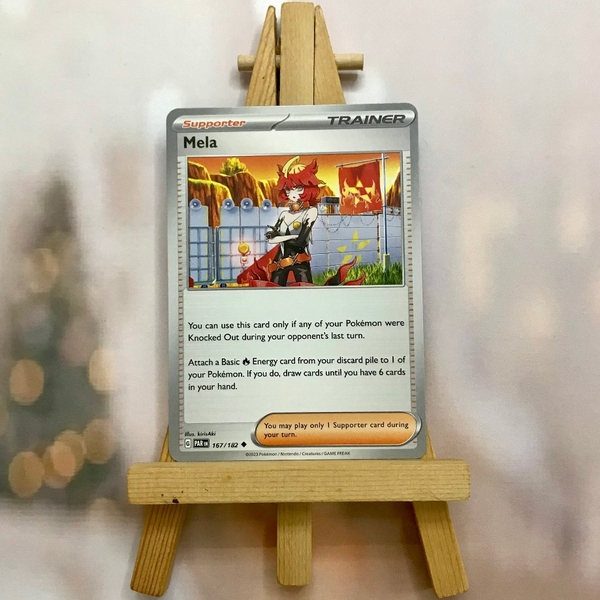 Thẻ hình Pokemon Mela 167/182 - Lá bài lẻ Paradox Rift Common Reverse Holo tiếng Anh chính hãng ảnh 4