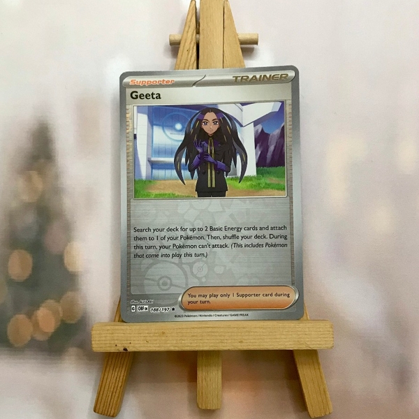 Thẻ hình Pokemon Geeta 188/197 - Lá bài lẻ Obsidian Flames Holo Rare Reverse Holo tiếng Anh chính hãng ảnh 5
