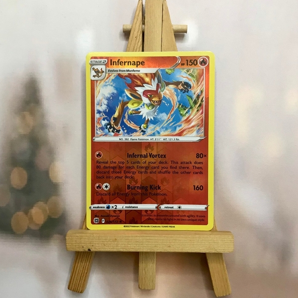 Thẻ hình Pokemon Infernape 026/172 - Lá bài Sword & Shield: Brilliant Stars Holo Rare Reverse Holo tiếng Anh chính hãng ảnh 4