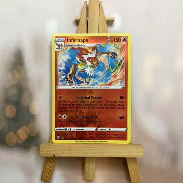 Thẻ hình Pokemon Infernape 026/172 - Lá bài Sword & Shield: Brilliant Stars Holo Rare Reverse Holo tiếng Anh chính hãng