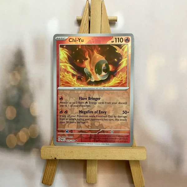 Thẻ hình Pokemon Chi-Yu 029/182 - Lá bài lẻ Paradox Rift Holo Rare Reverse Holo tiếng Anh chính hãng ảnh 3