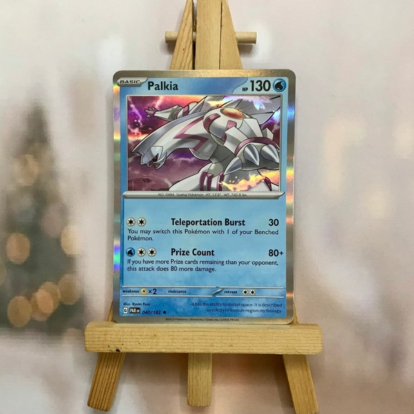Thẻ hình Pokemon Palkia 040/182 - Lá bài lẻ Paradox Rift Holo Rare Reverse Holo tiếng Anh chính hãng ảnh 5