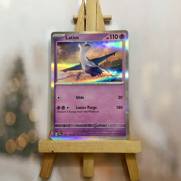 Thẻ hình Pokemon Latios 073/182 - Lá bài lẻ Paradox Rift Holo Rare Reverse Holo tiếng Anh chính hãng ảnh 3