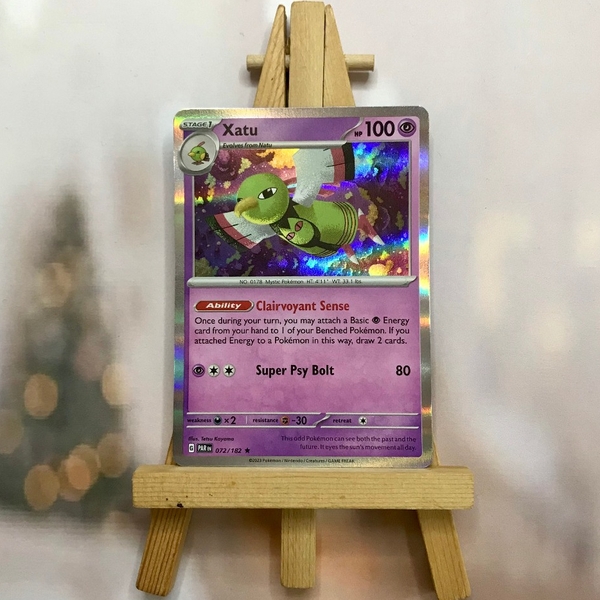 Thẻ hình Pokemon Xatu 072/182 - Lá bài Scarlet & Violet: Paradox Rift Reverse Holo Rare tiếng Anh chính hãng ảnh 7