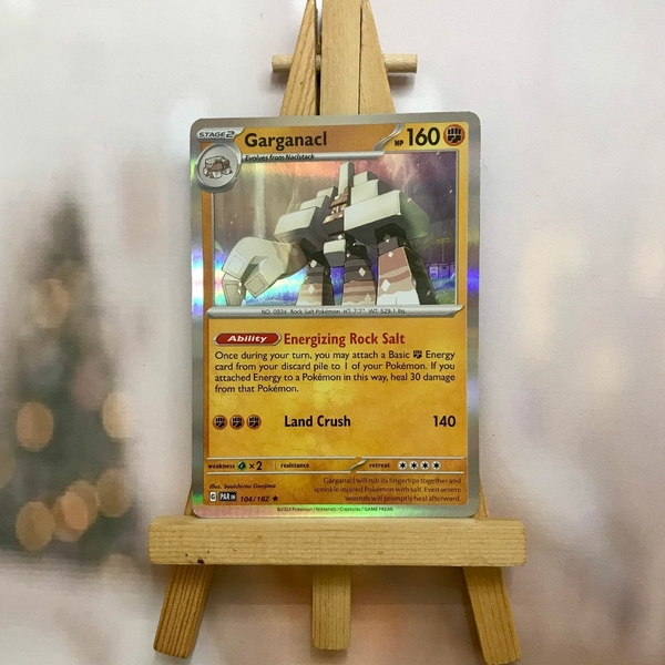 Thẻ hình Pokemon Garganacl 104/182 - Lá bài lẻ Paradox Rift Holo Rare Reverse Holo tiếng Anh chính hãng ảnh 3