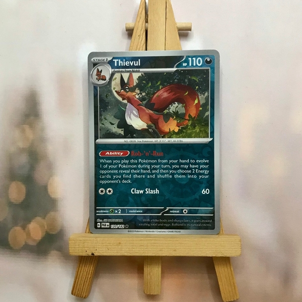 Thẻ hình Pokemon Thievul 120/182 - Lá bài lẻ Scarlet & Violet: Paradox Rift Holo Rare Reverse Holo tiếng Anh chính hãng