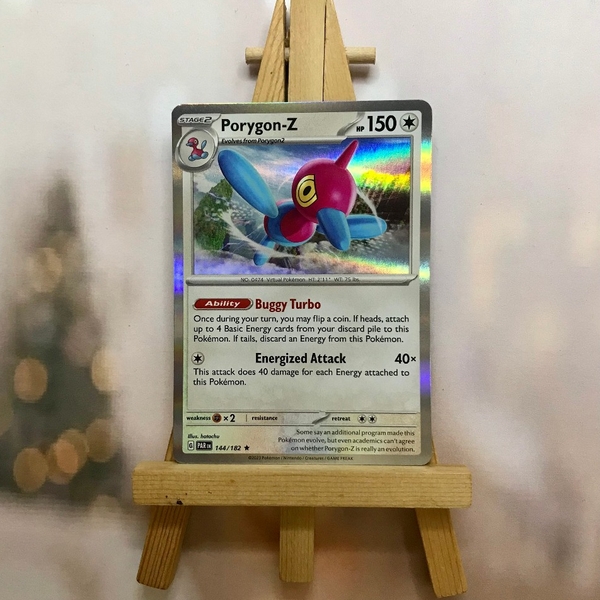 Thẻ hình Pokemon Porygon-Z 144/182 - Lá bài lẻ Paradox Rift Holo Rare Reverse Holo tiếng Anh chính hãng ảnh 3