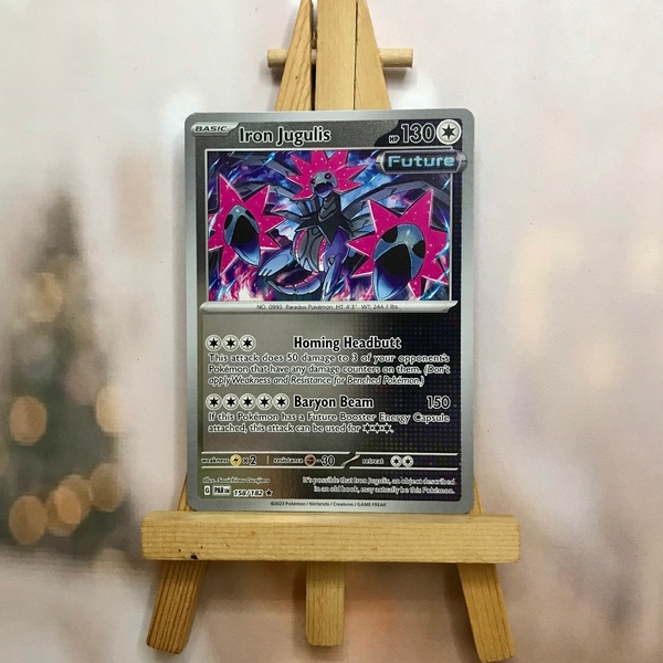 Thẻ hình Pokemon Iron Jugulis 158/182 - Lá bài Scarlet & Violet Paradox Rift Holo Rare Reverse Holo tiếng Anh ảnh 3