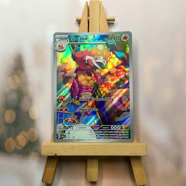 Thẻ hình Pokemon Crocalor 202/193 - Lá bài lẻ Scarlet & Violet: Paldea Evolved Illustration Rare tiếng Anh chính hãng ảnh 2