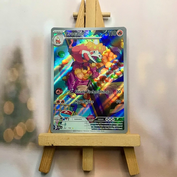 Thẻ hình Pokemon Crocalor 202/193 - Lá bài lẻ Scarlet & Violet: Paldea Evolved Illustration Rare tiếng Anh chính hãng ảnh 3
