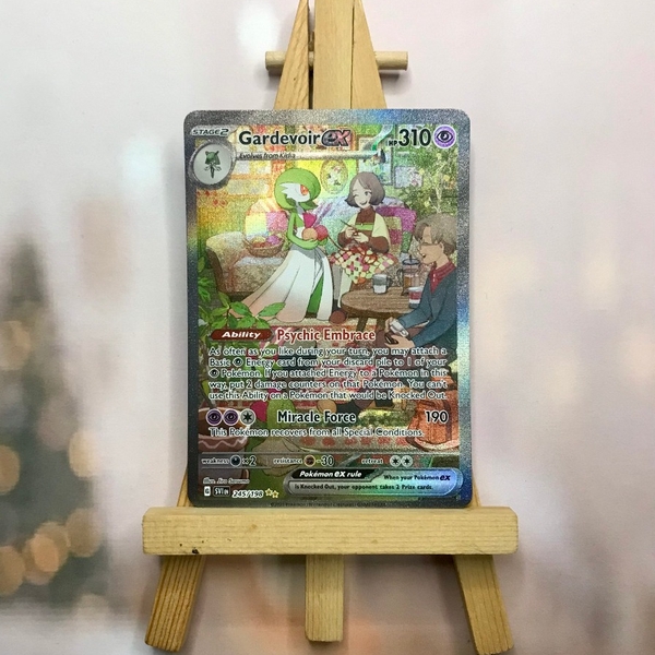 Thẻ hình Pokemon Gardevoir ex 245/198 - Lá bài lẻ Scarlet & Violet Base Set Special Illustration Rare tiếng Anh chính hãng ảnh 2