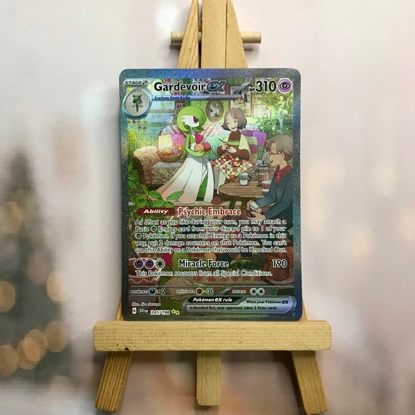 Thẻ hình Pokemon Gardevoir ex 245/198 - Lá bài lẻ Scarlet & Violet Base Set Special Illustration Rare tiếng Anh chính hãng ảnh 3