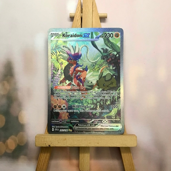 Thẻ hình Pokemon Koraidon ex 247/198 - Lá bài lẻ Scarlet & Violet Base Set Special Illustration Rare tiếng Anh chính hãng ảnh 2