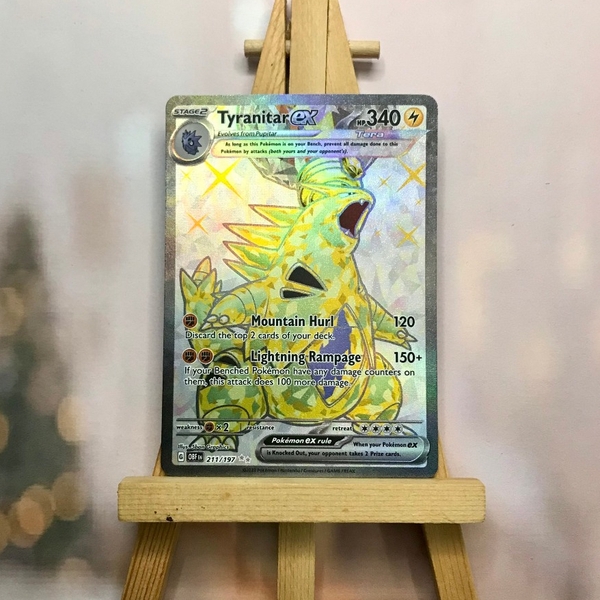Thẻ hình Pokemon Tyranitar ex 211/197 - Lá bài lẻ Obsidian Flames Full Art Secret Rare tiếng Anh chính hãng