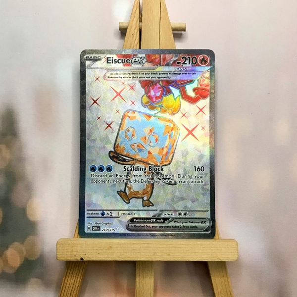 Thẻ hình Pokemon Eiscue ex 210/197 - Lá bài lẻ Obsidian Flames Full Art Secret Rare tiếng Anh chính hãng ảnh 3